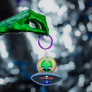 Space Aliens Grill & Bar Spaceship keychain